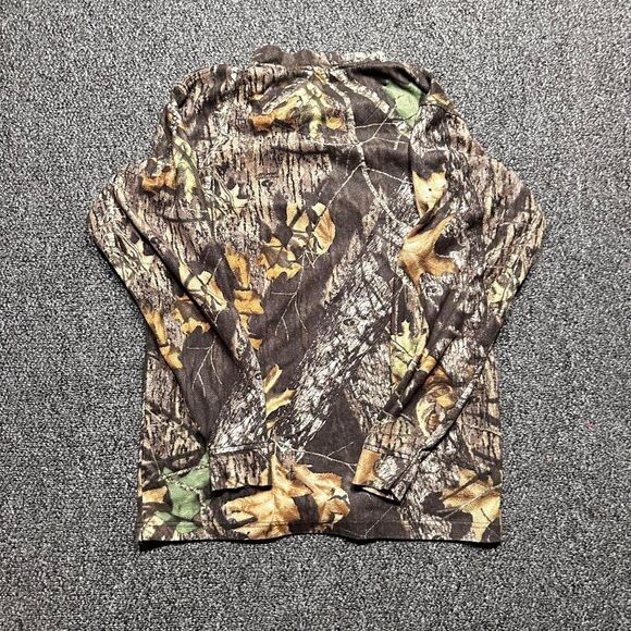 Cabela’s Outdoor Gear Camo Fleece Long Sleeve Henley – Brown/Green – Size M - Picture 2 of 5